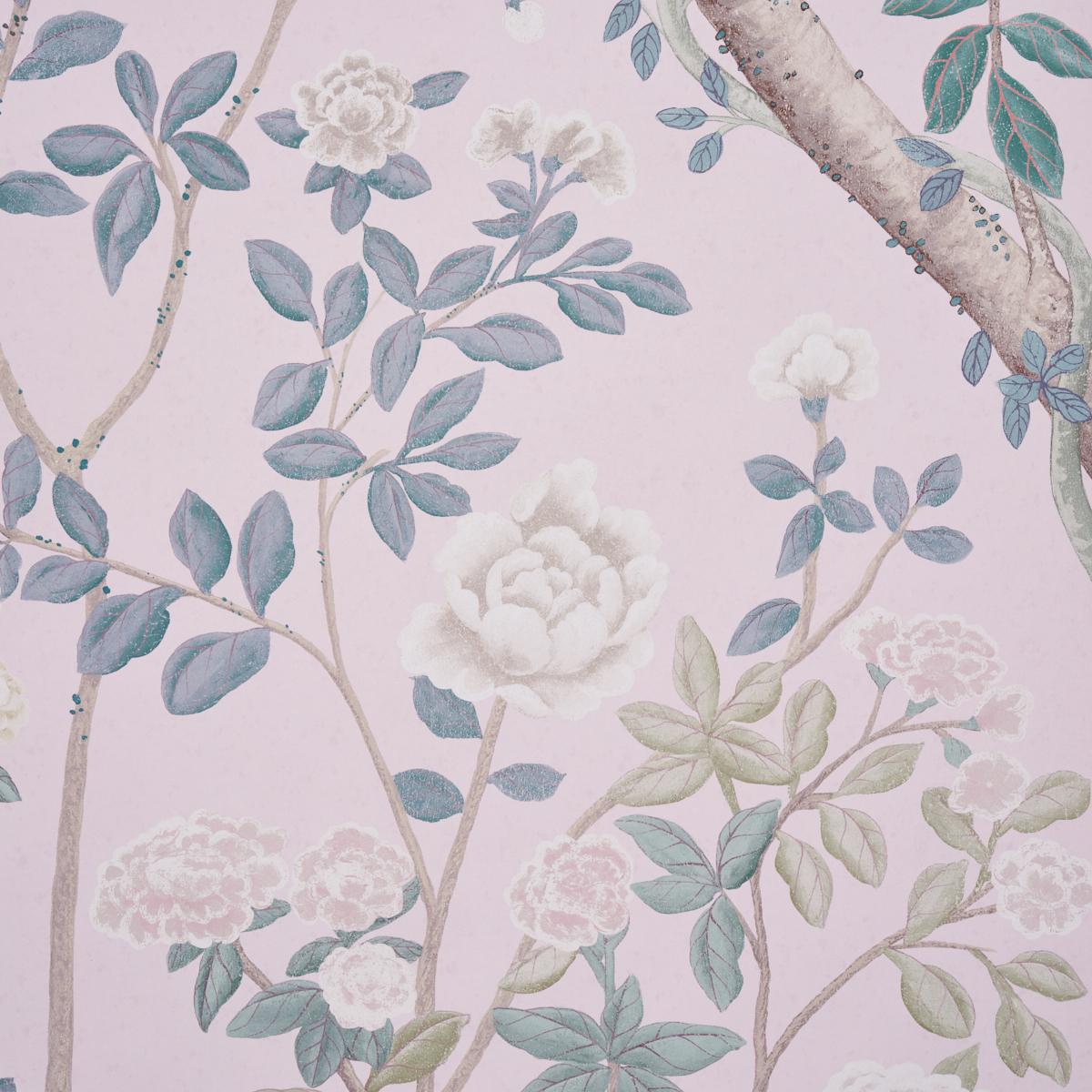 Schumacher Madame De Pompadour Panel Set Blush Wallpaper