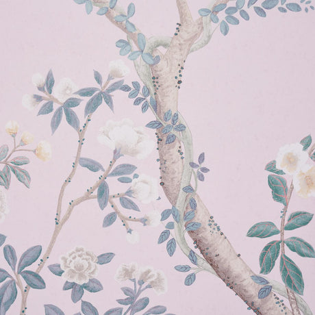 Schumacher Madame De Pompadour Panel Set Blush Wallpaper