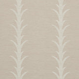 Schumacher Acanthus Stripe Vinyl Taupe Wallpaper