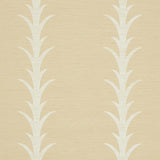 Schumacher Acanthus Stripe Vinyl Natural Wallpaper