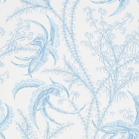 Schumacher Ocean Toile Delft Wallpaper