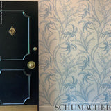 Schumacher Ocean Toile Delft Wallpaper
