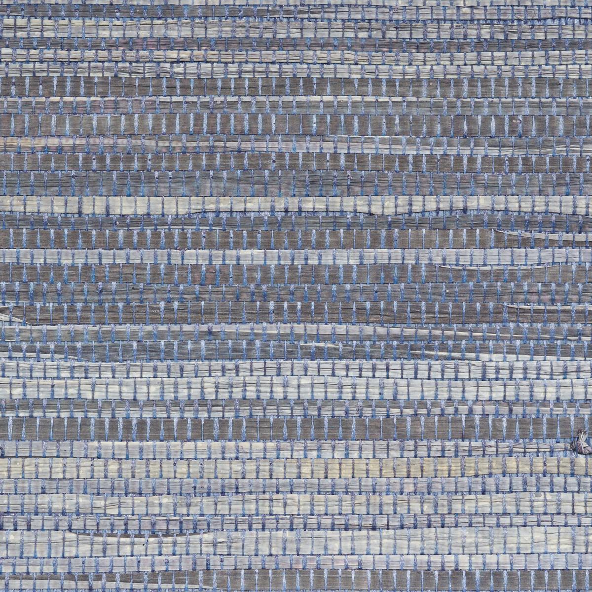 Schumacher Dyed Raffia Slate Wallpaper