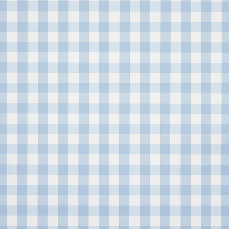Schumacher Willa Check Small Chambray Wallpaper