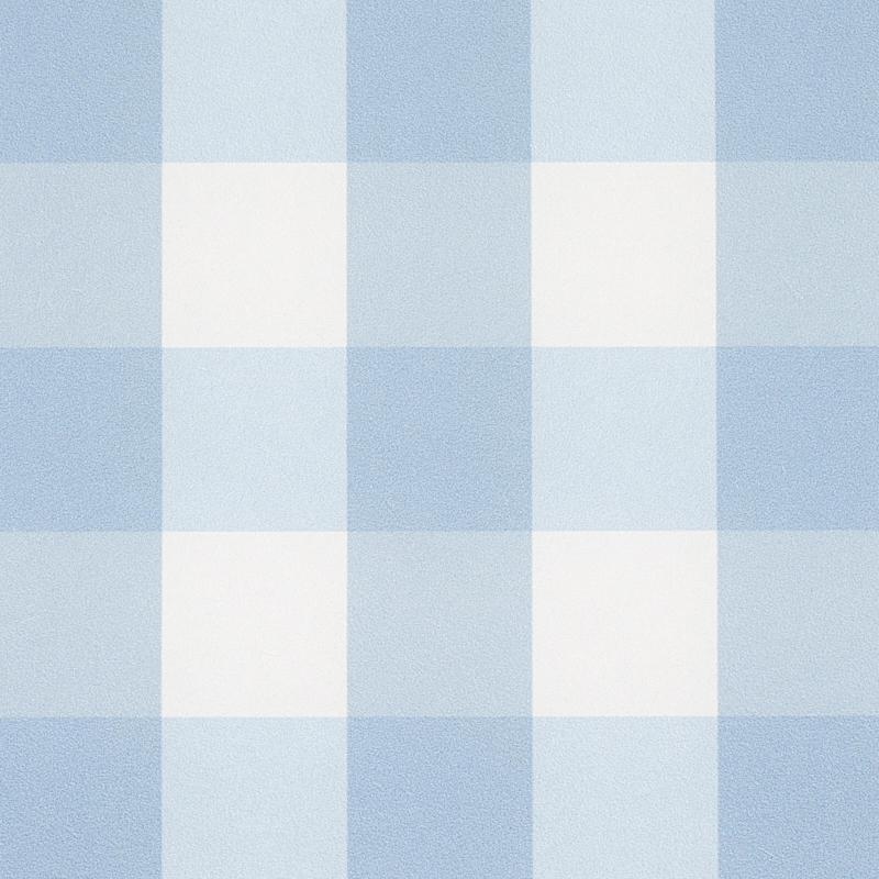 Schumacher Willa Check Small Chambray Wallpaper