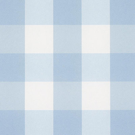 Schumacher Willa Check Small Chambray Wallpaper