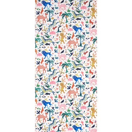 Schumacher Beasts Multi On Ivory Wallpaper