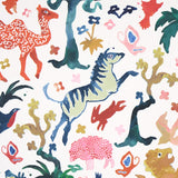 Schumacher Beasts Multi On Ivory Wallpaper