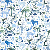Schumacher Beasts Blue And Green Wallpaper