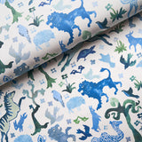Schumacher Beasts Blue And Green Wallpaper