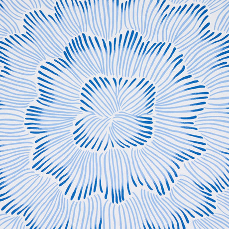 Schumacher Feather Bloom Blue Wallpaper