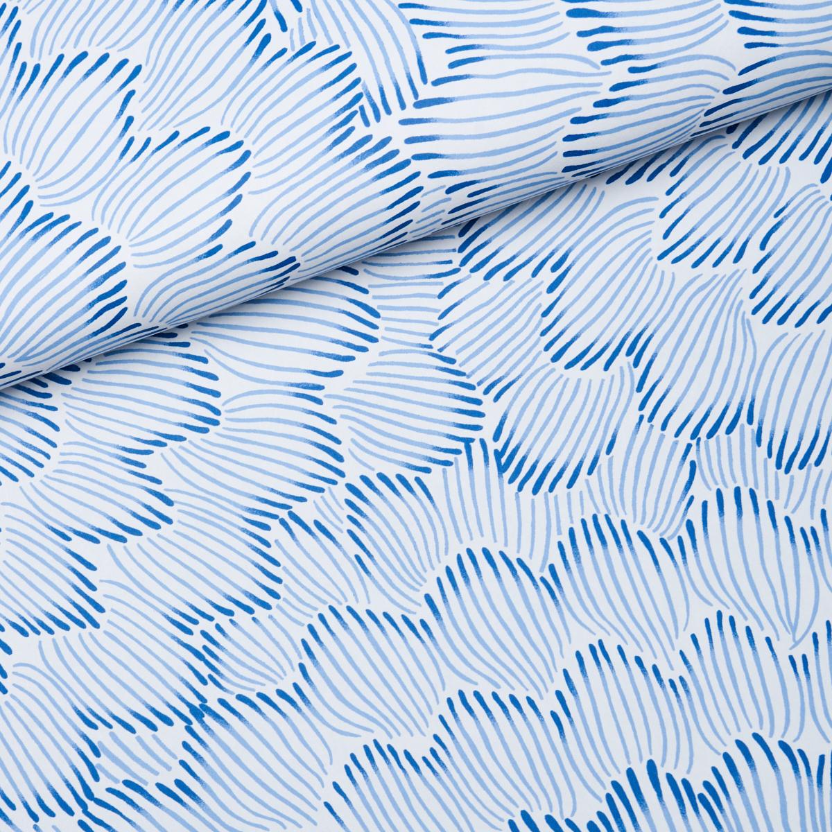 Schumacher Feather Bloom Blue Wallpaper