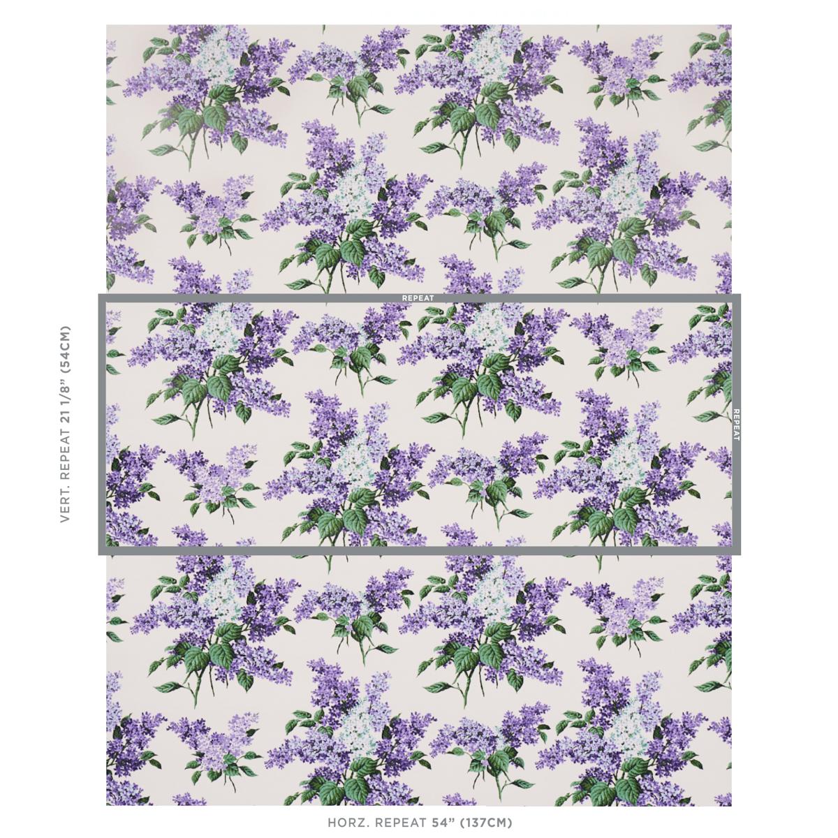 Schumacher Proust'S Lilacs Purple Wallpaper