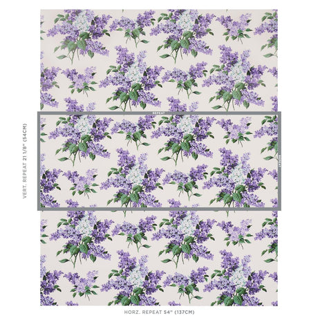 Schumacher Proust'S Lilacs Purple Wallpaper