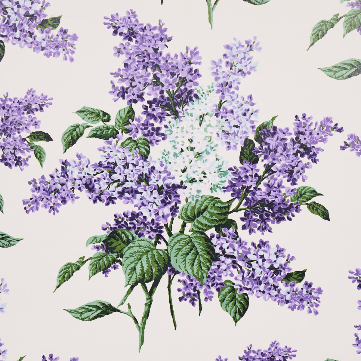 Schumacher Proust'S Lilacs Purple Wallpaper