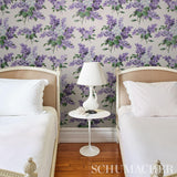 Schumacher Proust'S Lilacs Purple Wallpaper