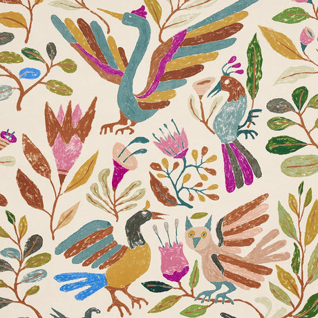 Schumacher Canopy Multi Birds Wallpaper