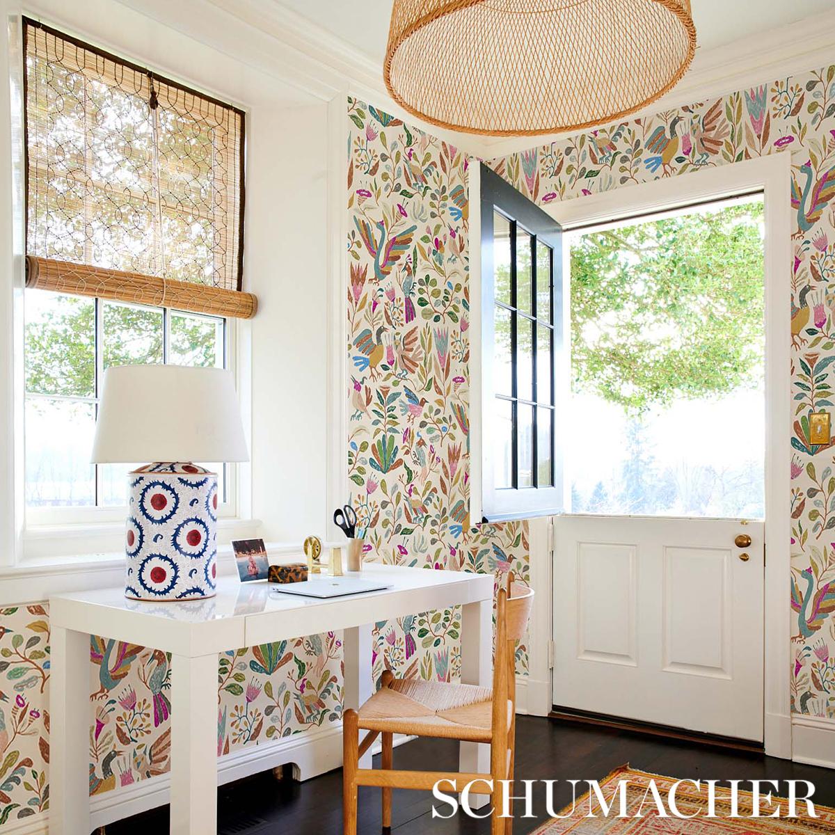 Schumacher Canopy Multi Birds Wallpaper