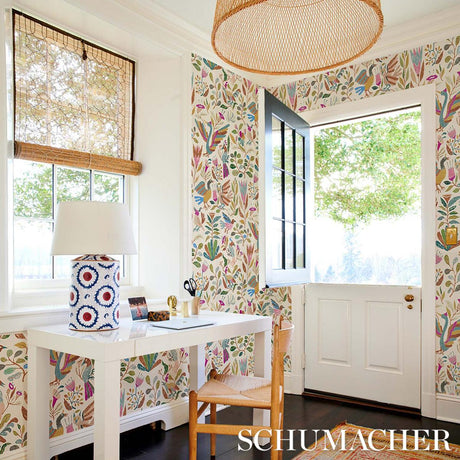Schumacher Canopy Multi Birds Wallpaper