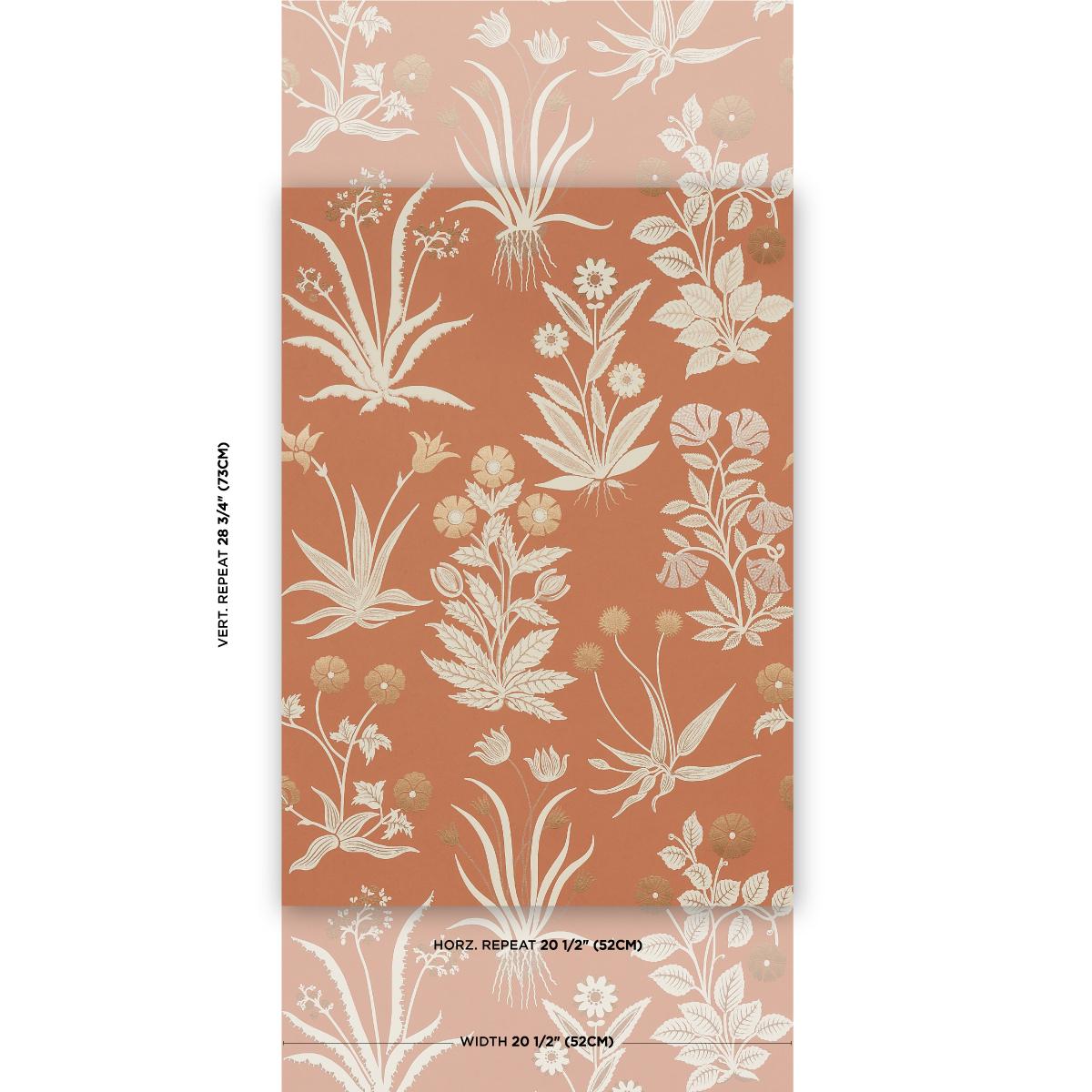 Schumacher Culpeper Ox Orange Wallpaper
