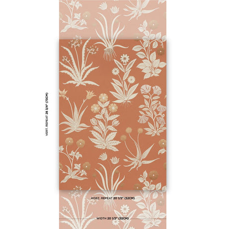 Schumacher Culpeper Ox Orange Wallpaper