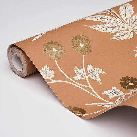 Schumacher Culpeper Ox Orange Wallpaper