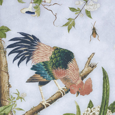 Schumacher Les Oiseaux Panel Set Sky Wallpaper