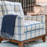 Schumacher Luberon Plaid Indigo Fabric