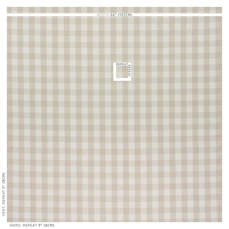 Schumacher Camden Cotton Check Natural Fabric