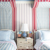 Schumacher Elton Cotton Check Sky Fabric
