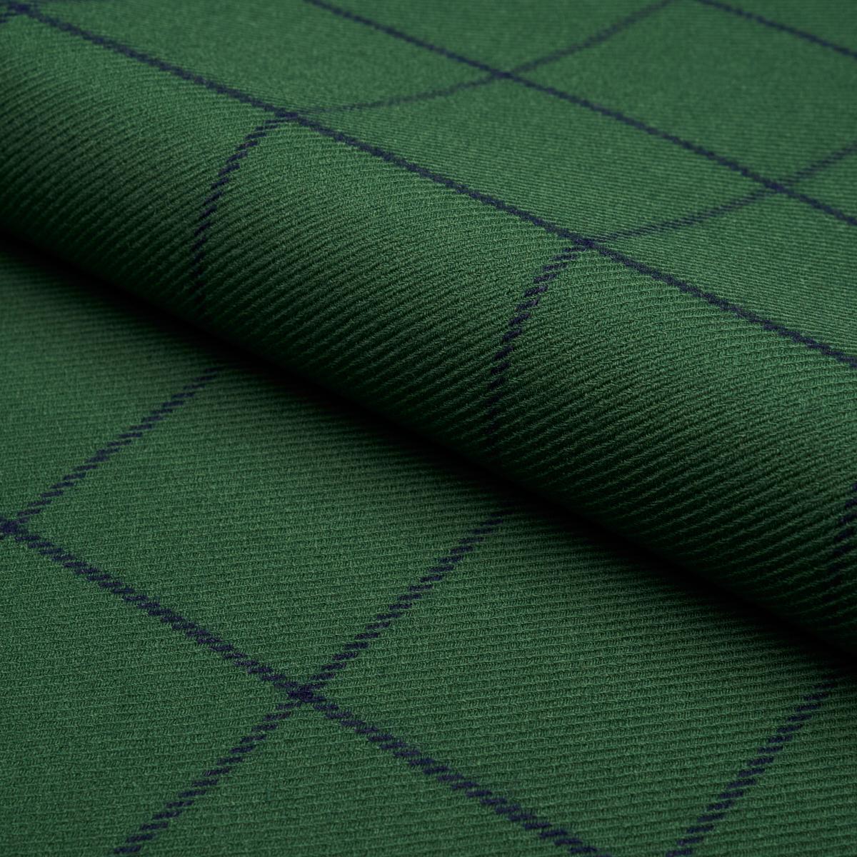 Schumacher Bancroft Wool Plaid Green Fabric