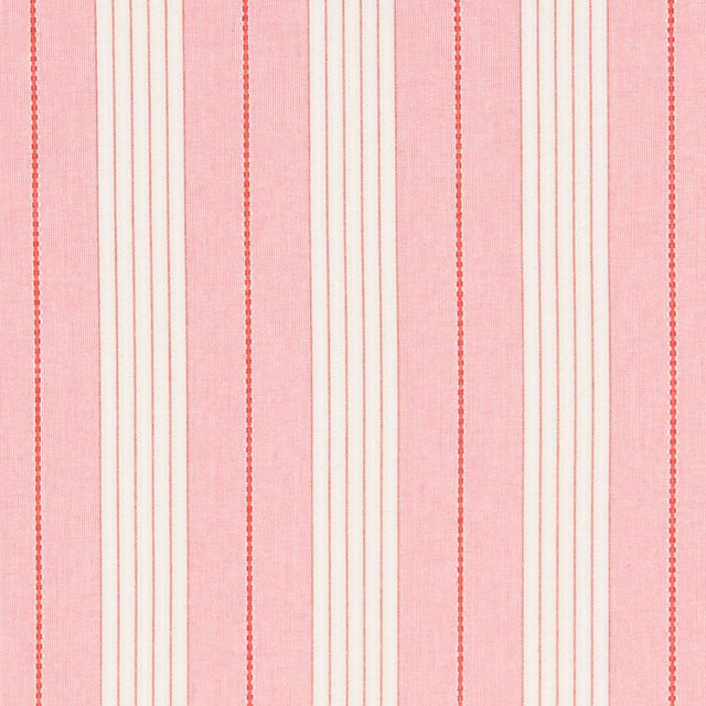 Schumacher Audrey Stripe Pink & Red Fabric
