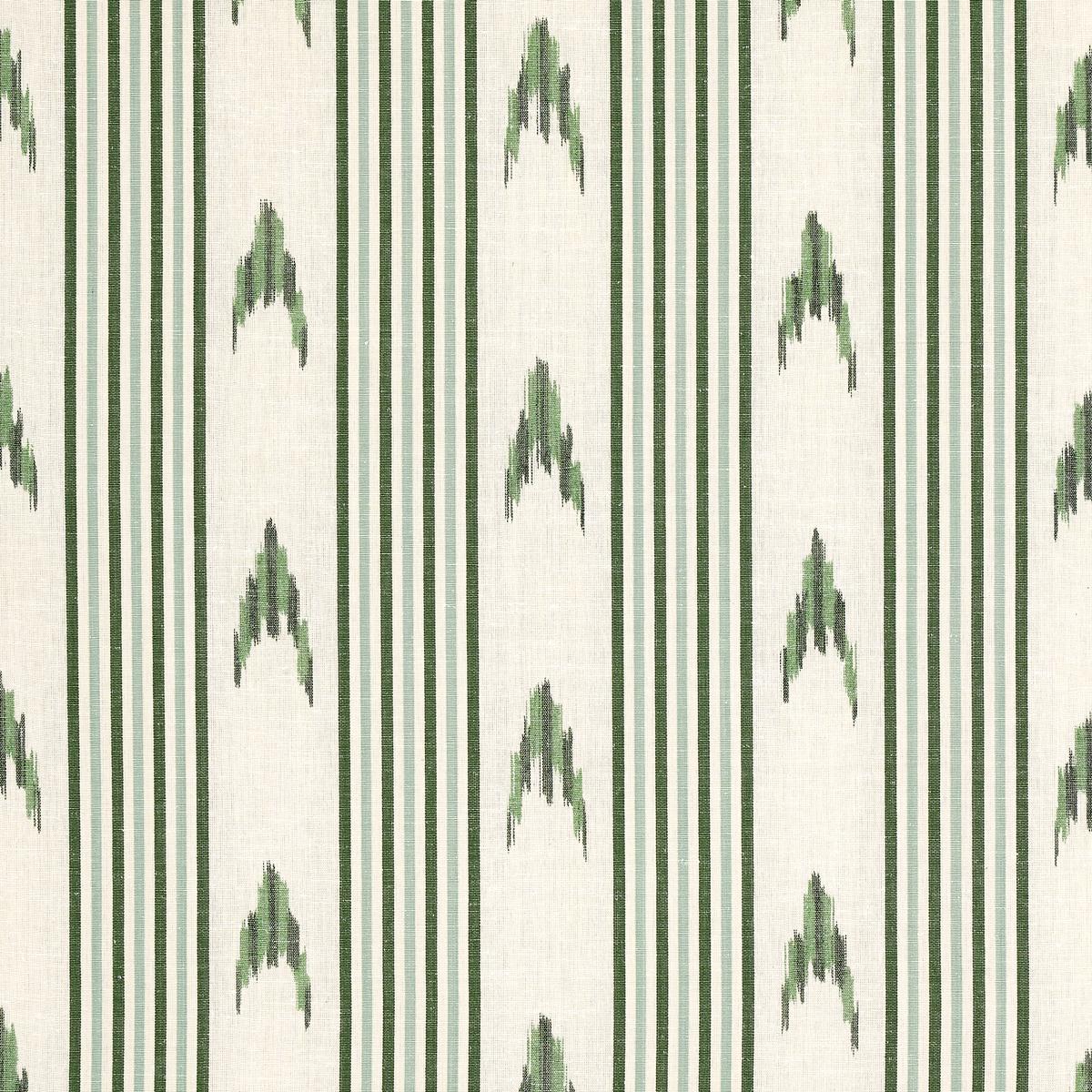 Schumacher Santa Barbara Ikat Leaf Green Fabric