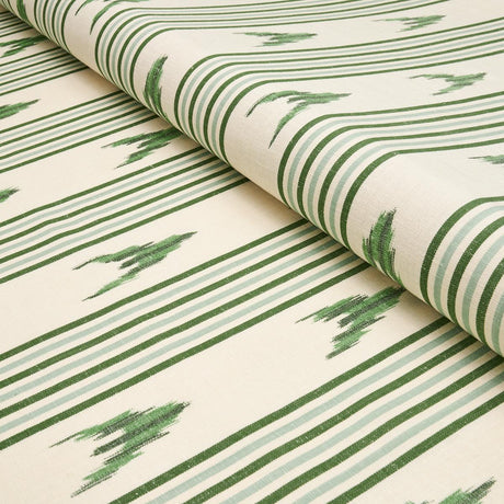 Schumacher Santa Barbara Ikat Leaf Green Fabric