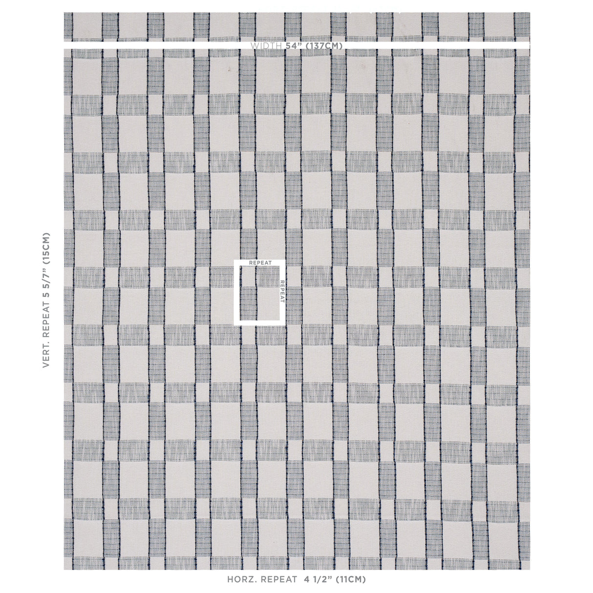 Schumacher Elko Plaid Indigo Fabric