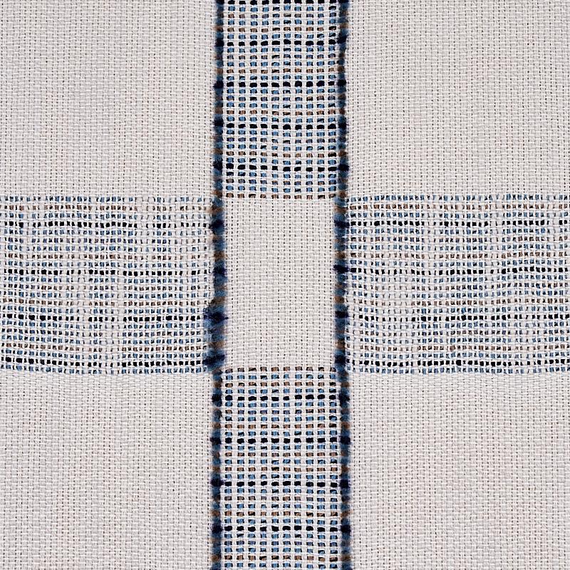 Schumacher Elko Plaid Indigo Fabric