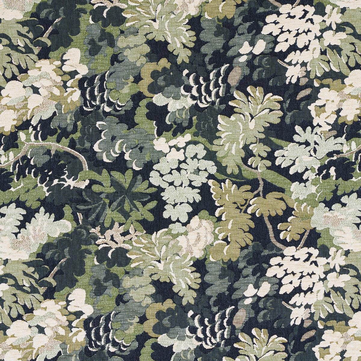 Schumacher Verdure Tapestry Peacock Fabric