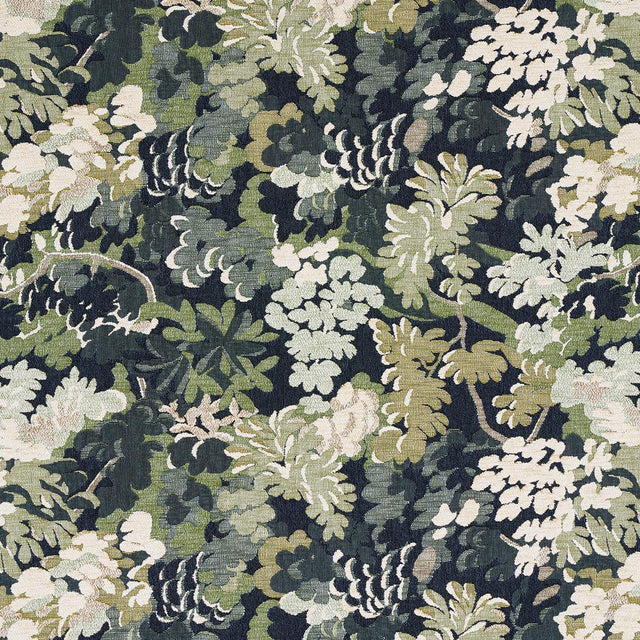 Schumacher Verdure Tapestry Peacock Fabric
