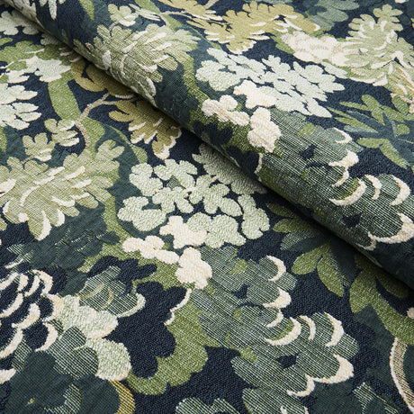 Schumacher Verdure Tapestry Peacock Fabric