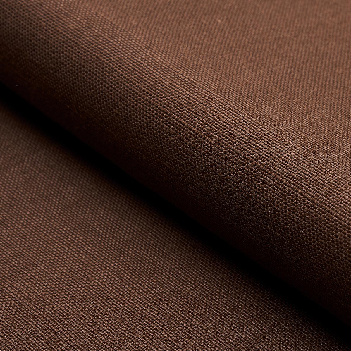 Schumacher Piet Performance Linen Brown Fabric