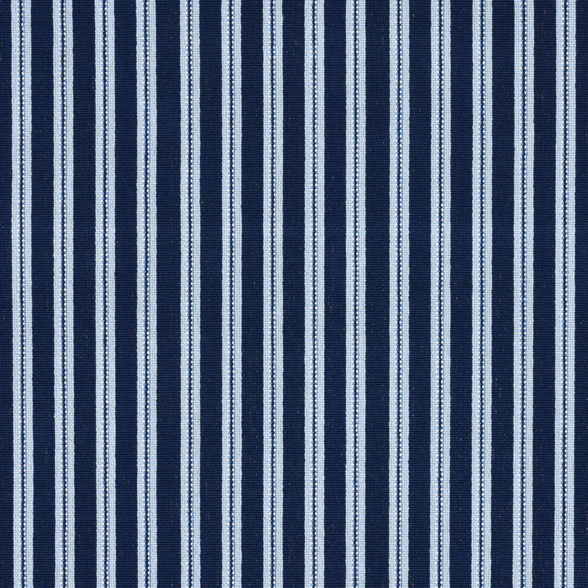 Schumacher Benson Stripe Pingl Navy Fabric