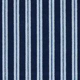 Schumacher Benson Stripe Pingl Navy Fabric