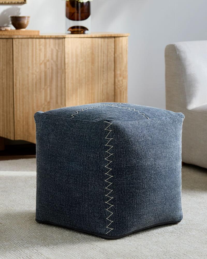 Surya Charlie CRPF-001 18"H x 18"W x 18"D Pouf