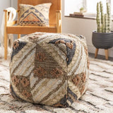 Surya Luanda LUPF-001 18"H x 18"W x 18"D Pouf
