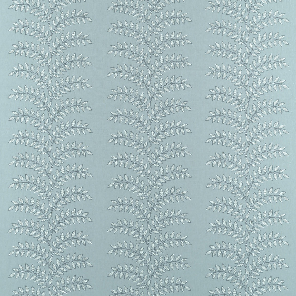 Anna French Frondescence Embroidery Robin'S Egg Fabric