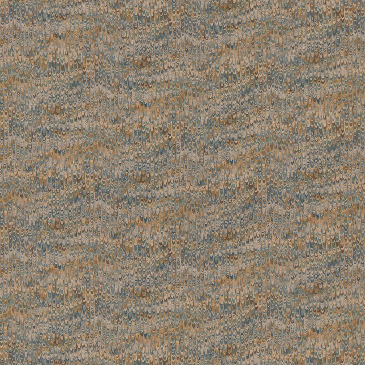 Mulberry END PAPER BLUE/SAND Fabric