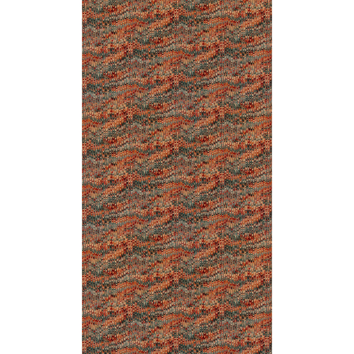 Mulberry END PAPER VELVET TEAL/SPICE Fabric