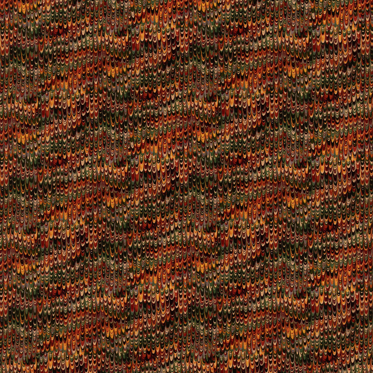 Mulberry END PAPER VELVET RED/GREEN Fabric