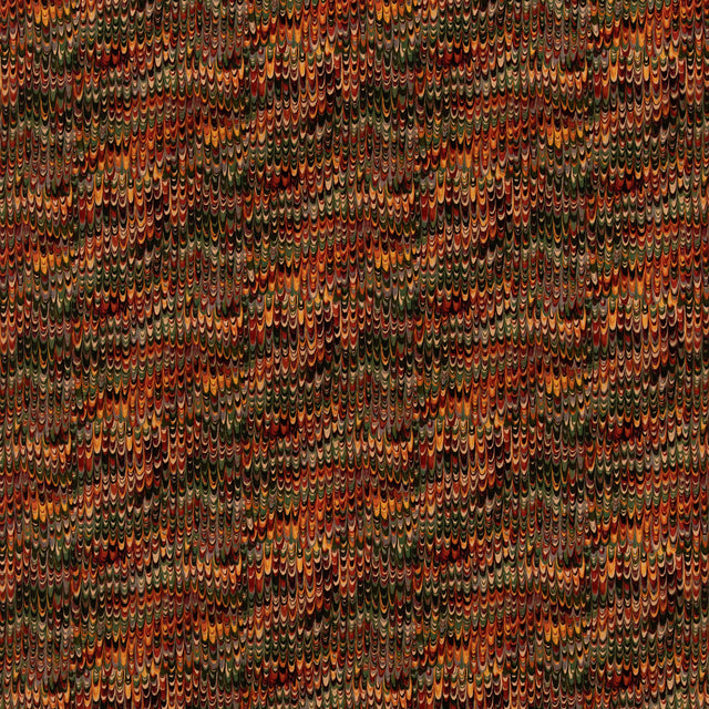 Mulberry END PAPER VELVET RED/GREEN Fabric