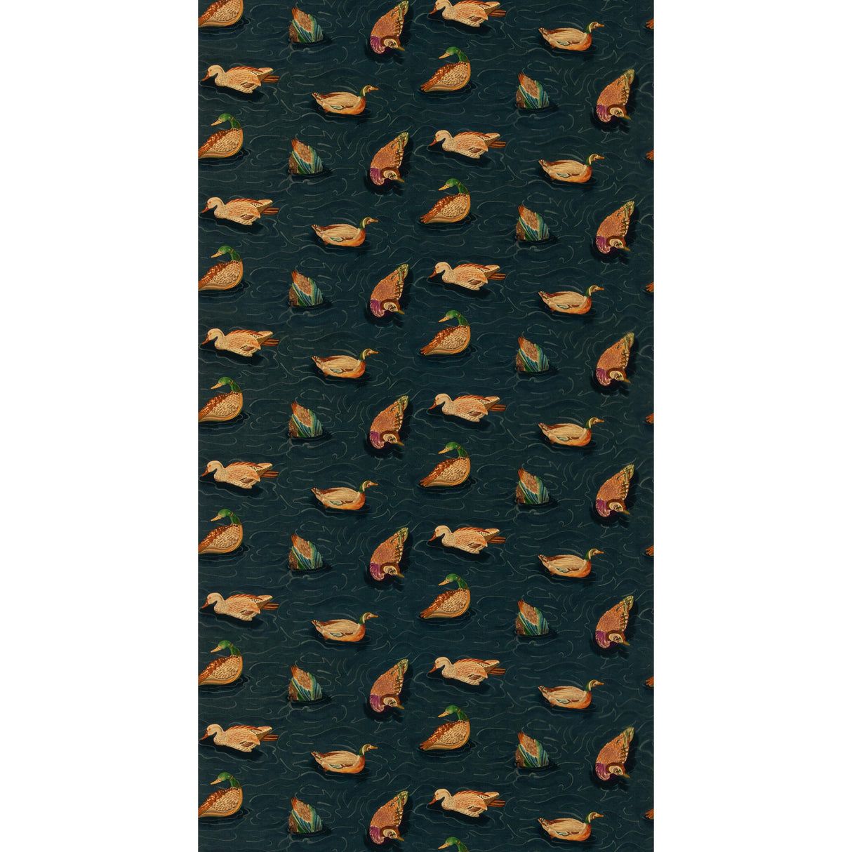 Mulberry DUCK POND VELVET INDIGO Fabric